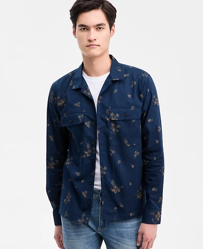 Sun + Stone Men's Floral Print Long-Sleeve Shirt, Macy's Exclusive