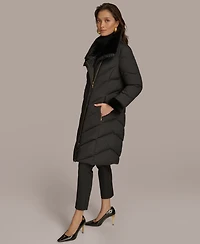 Donna Karan New York Women's Stretch Zip Closure Coat