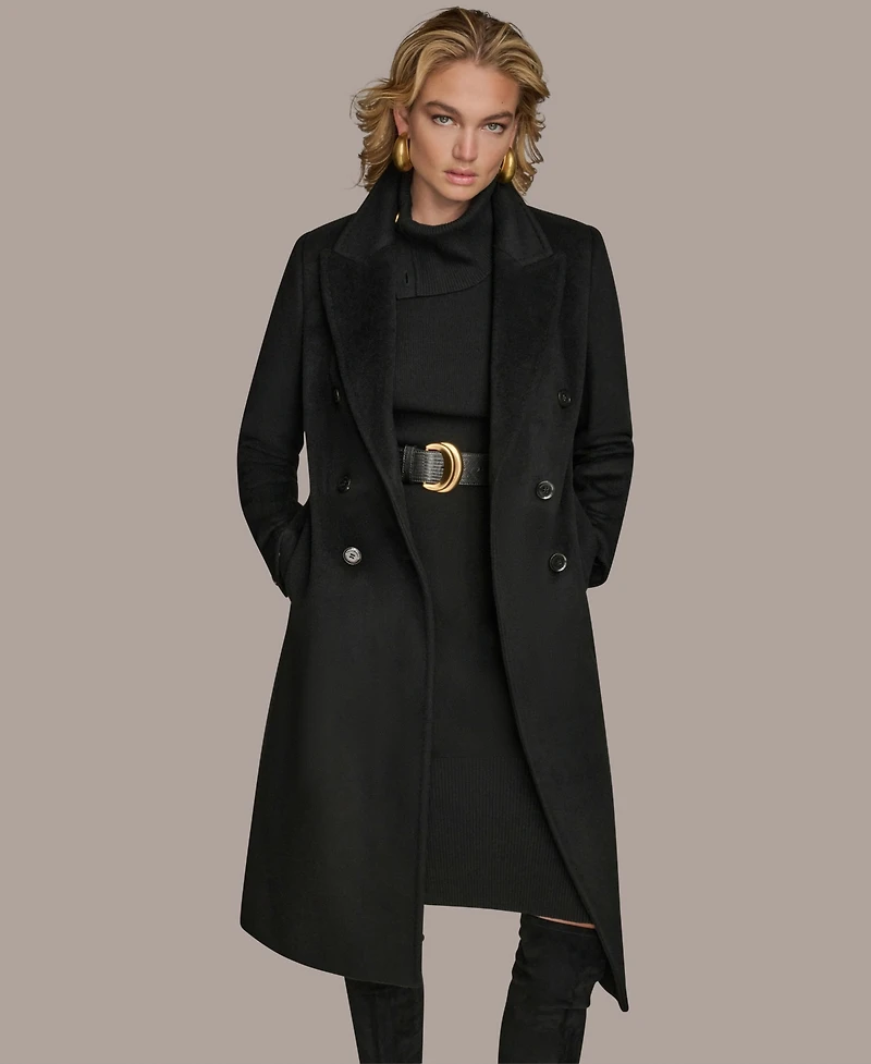 Donna Karan New York Women's Double-Breasted Reefer Coat