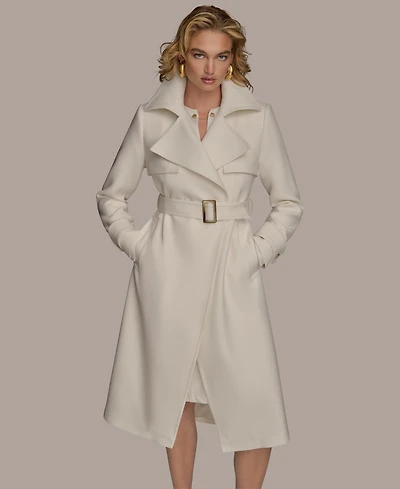 Donna Karan New York Women's Belted Notched-Collar Trench Coat