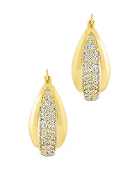 Sterling Forever Philina Cubic Zirconia Hoop Earrings