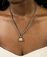Sterling Forever Bess Cubic Zirconia Statement Chain Necklace