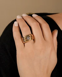 Sterling Forever Blythe Woven Cubic Zirconia Ring