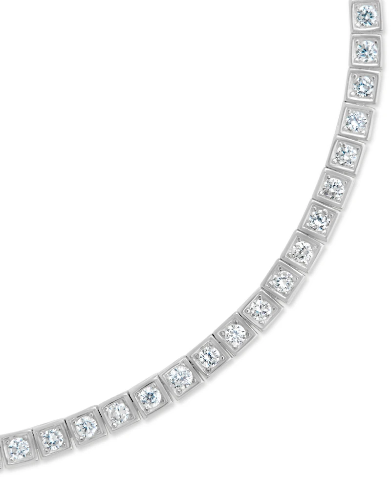 Sterling Forever Christina Square Cubic Zirconia Tennis Bracelet