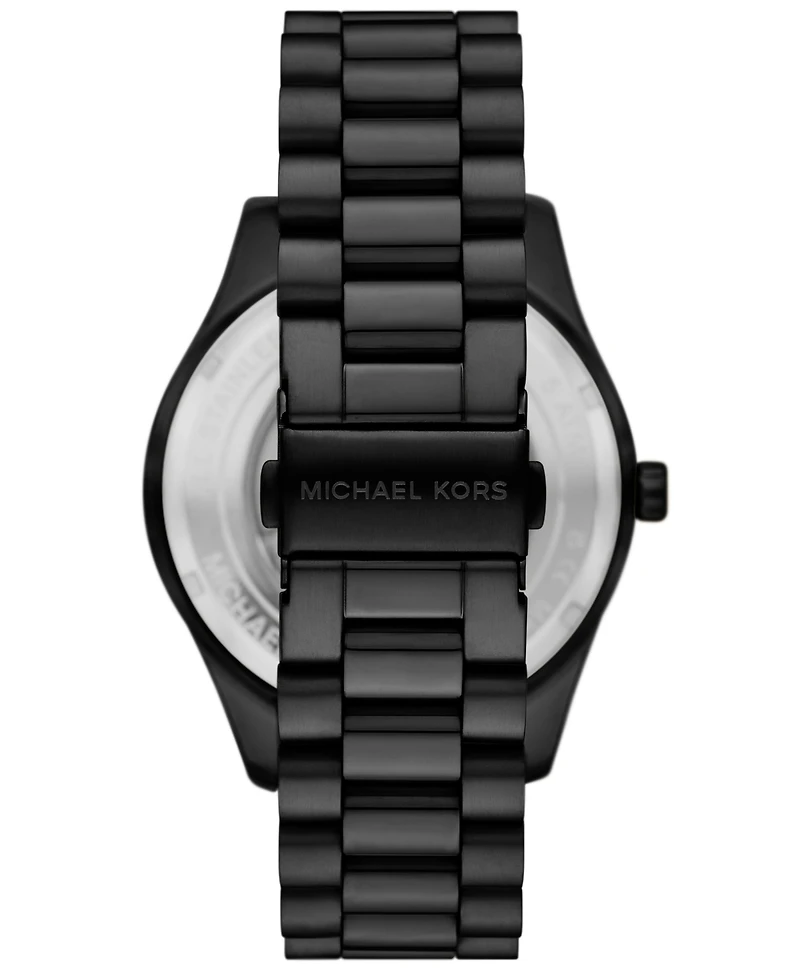 Michael Kors Men's Lexington Automatic Black Ip Stainless Steel Watch, 45mm
