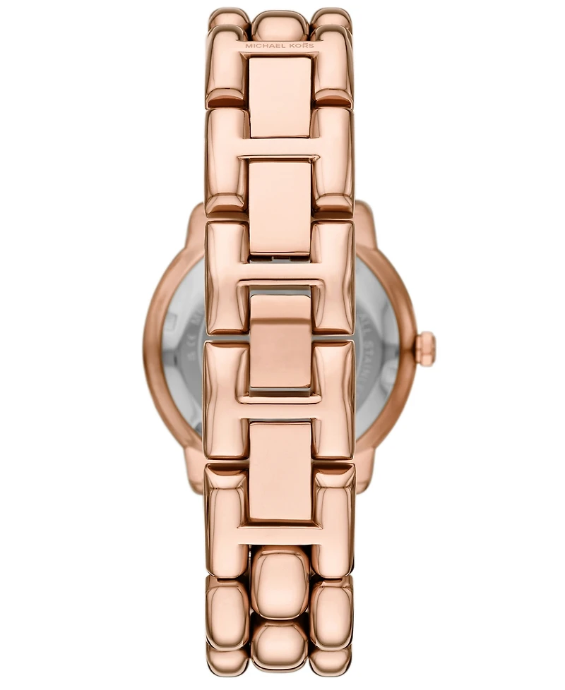 Michael Kors Women's Phoebe Three-Hand Rose Gold-Tone Stainless Steel Watch, 36mm