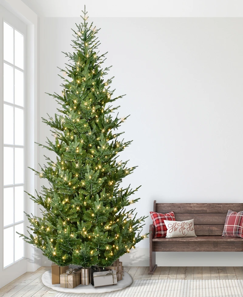Puleo 10' Pre-Lit Artificial Hillside Spruce Tree
