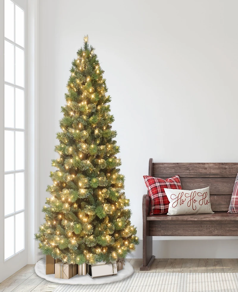 Puleo 6.5' Pre-Lit Artificial Oklahoma Pine Tree
