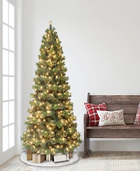 Puleo 6.5' Pre-Lit Artificial Oklahoma Pine Tree