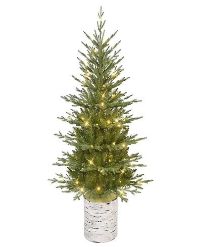 Puleo 4.5' Pre-Lit Artificial Potted Arctic Fir Tree
