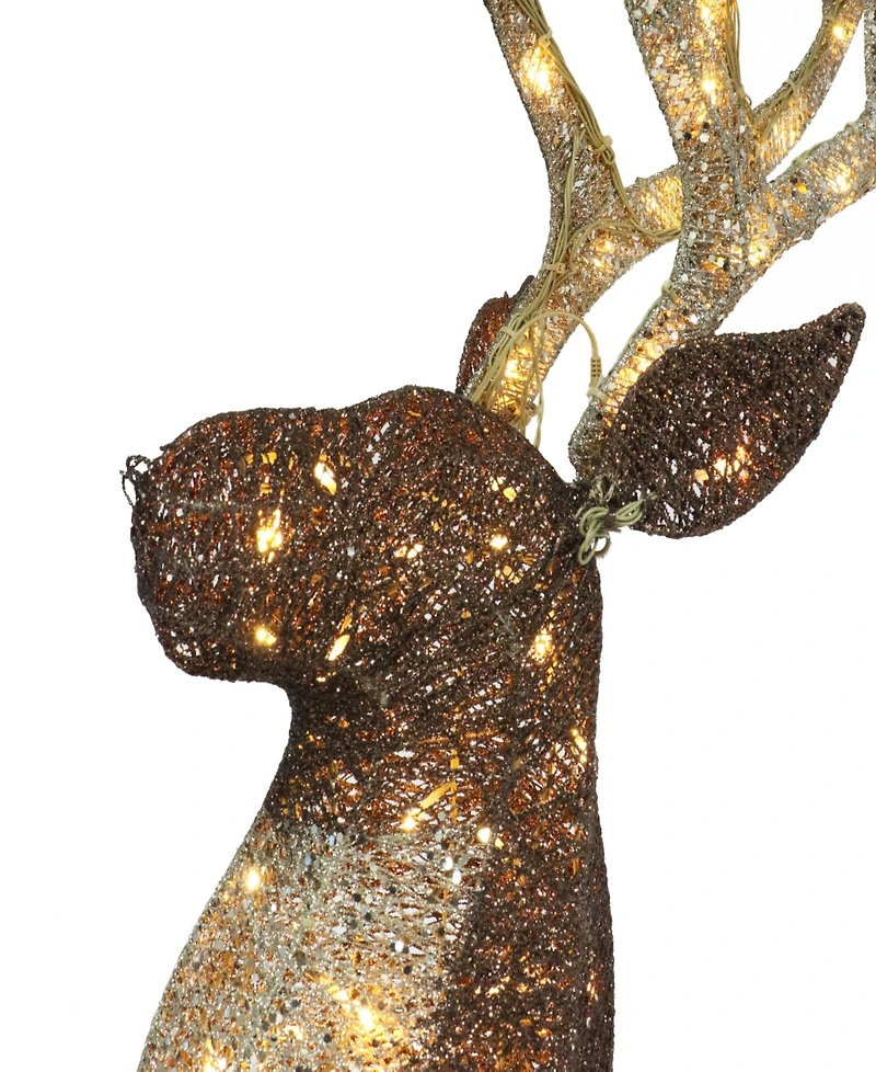 Puleo 72" Pre-Lit Outdoor Elk with Warm White Twinkling Led Lights