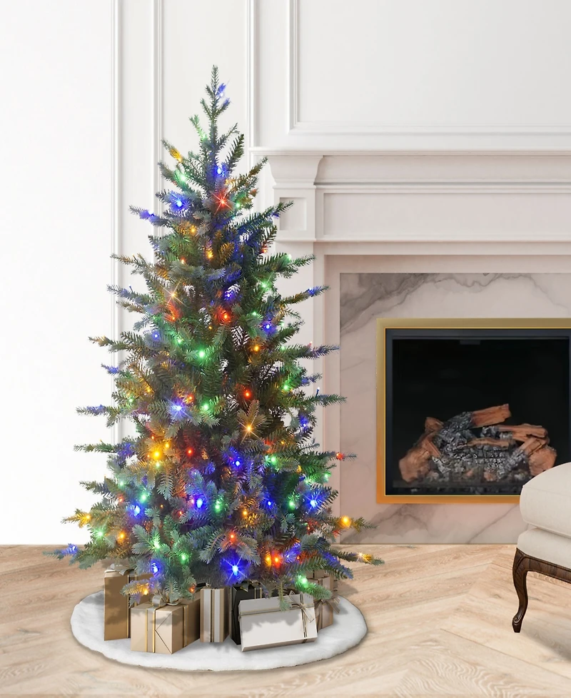 Puleo 4.5' Pre-Lit Linden Fir Artificial Tree