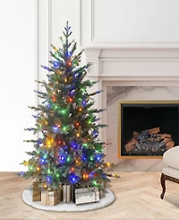 Puleo 4.5' Pre-Lit Linden Fir Artificial Tree