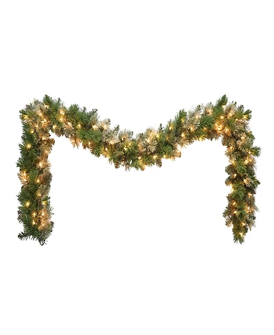 Puleo 9' Pre-Lit Oklahoma Pine Artificial Garland