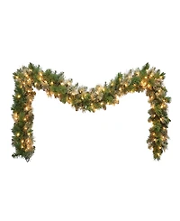Puleo 9' Pre-Lit Oklahoma Pine Artificial Garland
