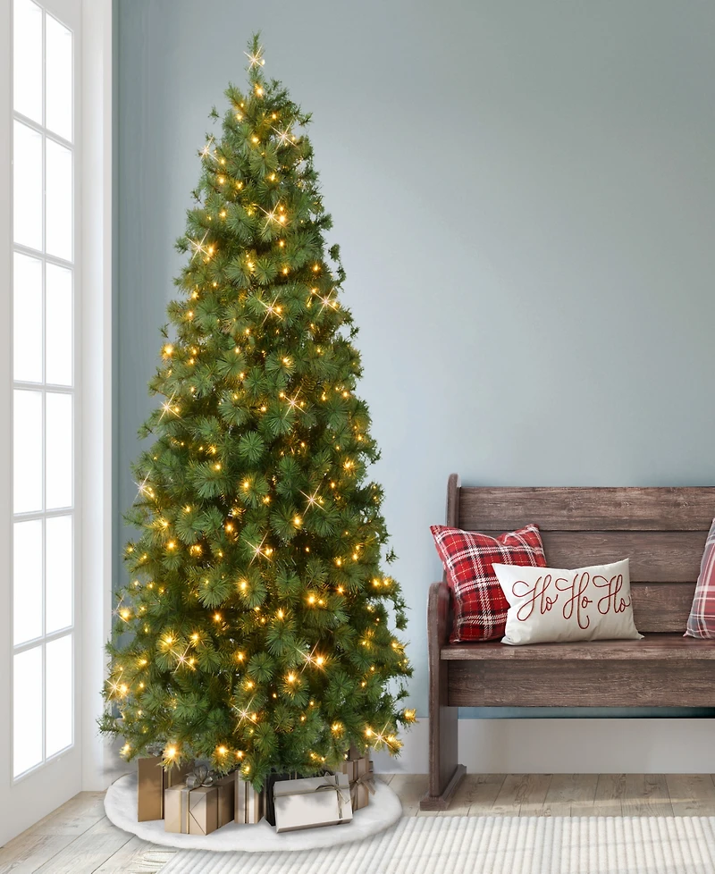 Puleo 7.5' Pre-Lit Artificial Colorado Pine Christmas Tree with Dual Function Led Lights