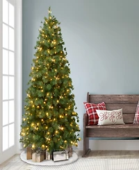 Puleo 7.5' Pre-Lit Artificial Colorado Pine Christmas Tree with Dual Function Led Lights