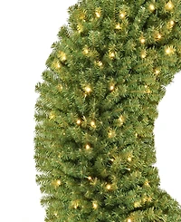 Puleo 60" Pre-Lit Artificial Utah Spruce Wreath with Warm White Led Lights