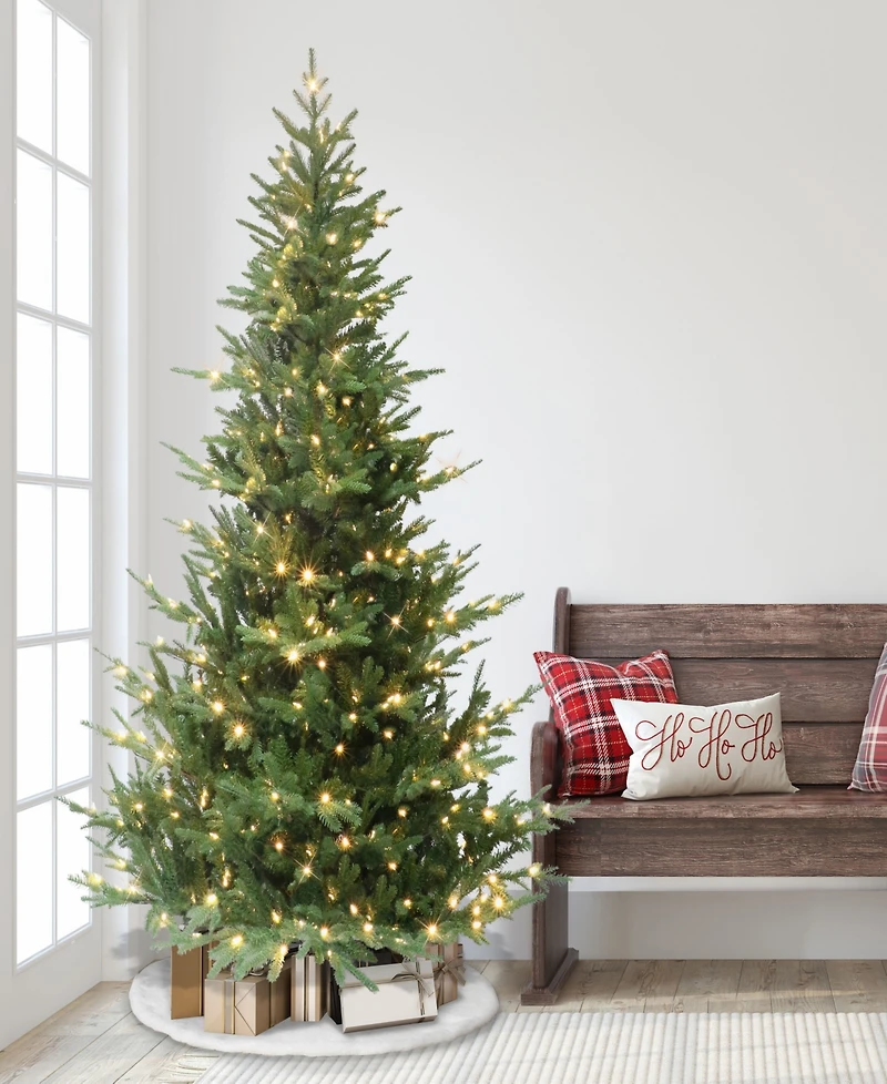 Puleo 7.5' Pre-Lit Sacramento Fir Artificial Christmas Tree