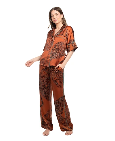 Midnight Bakery Women's 2-Piece Elbow Sleeves Top and Pants Pajama Set