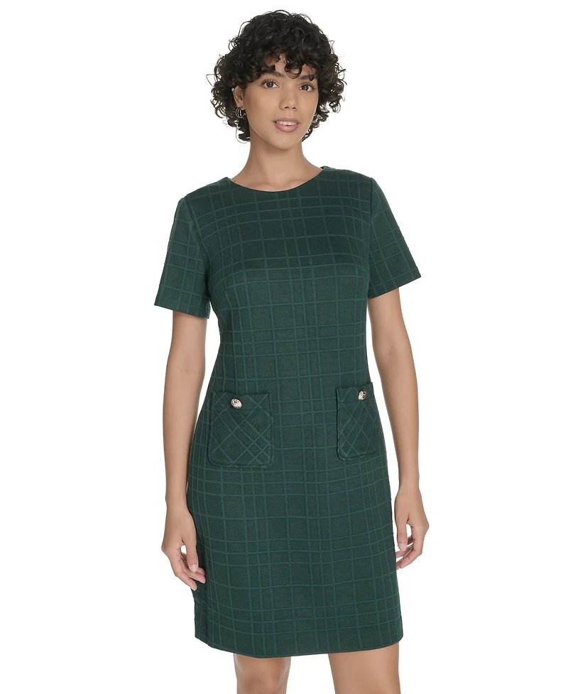Tommy Hilfiger Petite Short Sleeve Knit Shift Dress