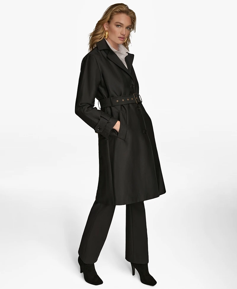 Donna Karan New York Women's Single-Breasted Belted Trench Coat