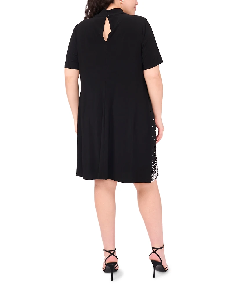 Msk Plus Short Sleeves A-Line Dress
