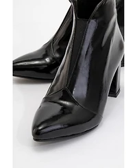 Forever & Always Shoes Finda Leather Block Heel Boot (Women)