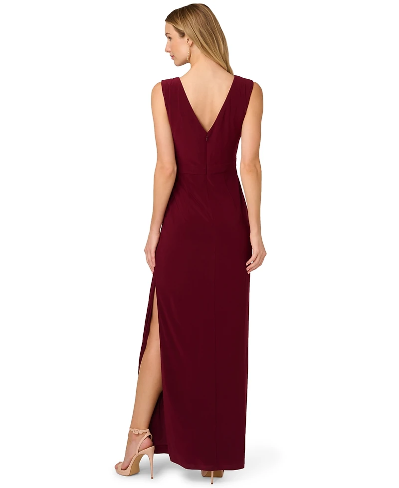 Adrianna Papell Women's Embellished Back Zipper Maxi Gown