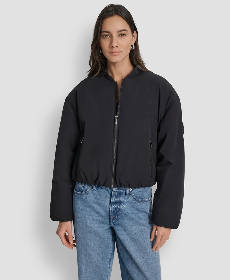 Dkny Jeans Women's Long Sleeve Bomber Jacket