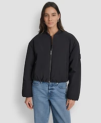 Dkny Jeans Women's Long Sleeve Bomber Jacket