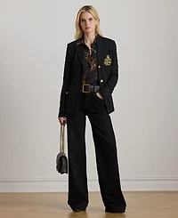 Lauren Ralph Lauren Women's Classic Fit Belting-Print Satin Shirt