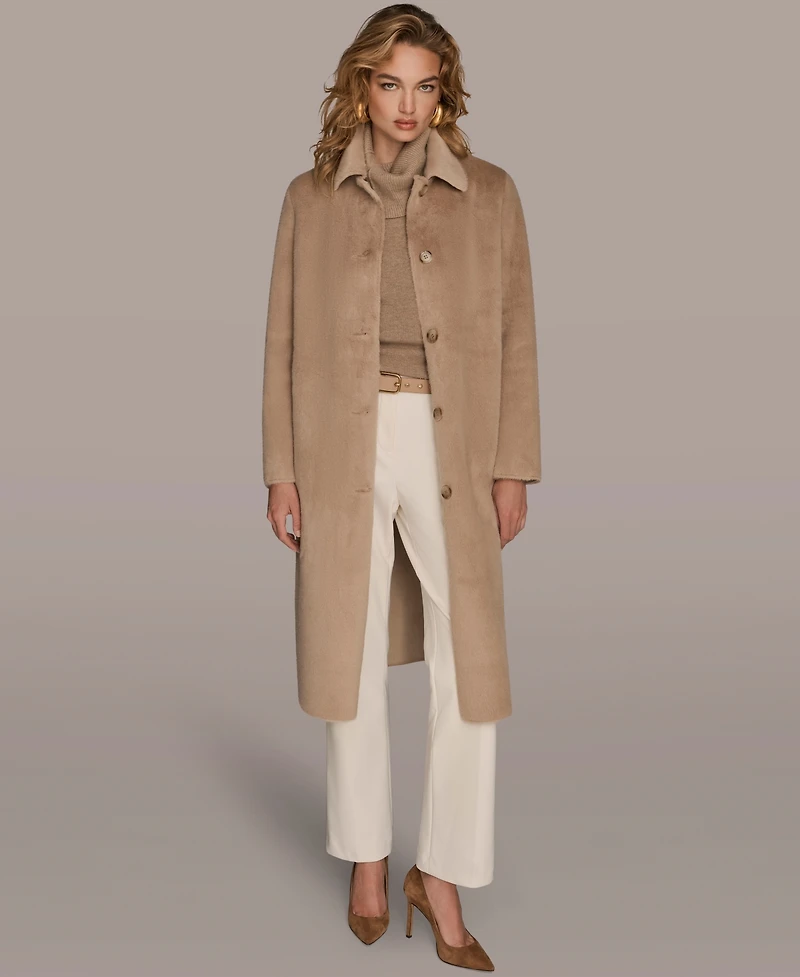 Donna Karan New York Women's Button Front Maxi Coat