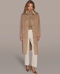 Donna Karan New York Women's Button Front Maxi Coat