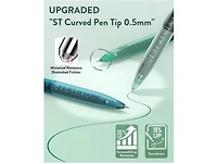 Htutwoo 12Pack 0.5mm Quick Dry Retractable Gel Pen Set, Cute Transparent Fine Point Multicolor Note Taking Aesthetic Lnk Pens, Comfort Grip 12 Ink Col