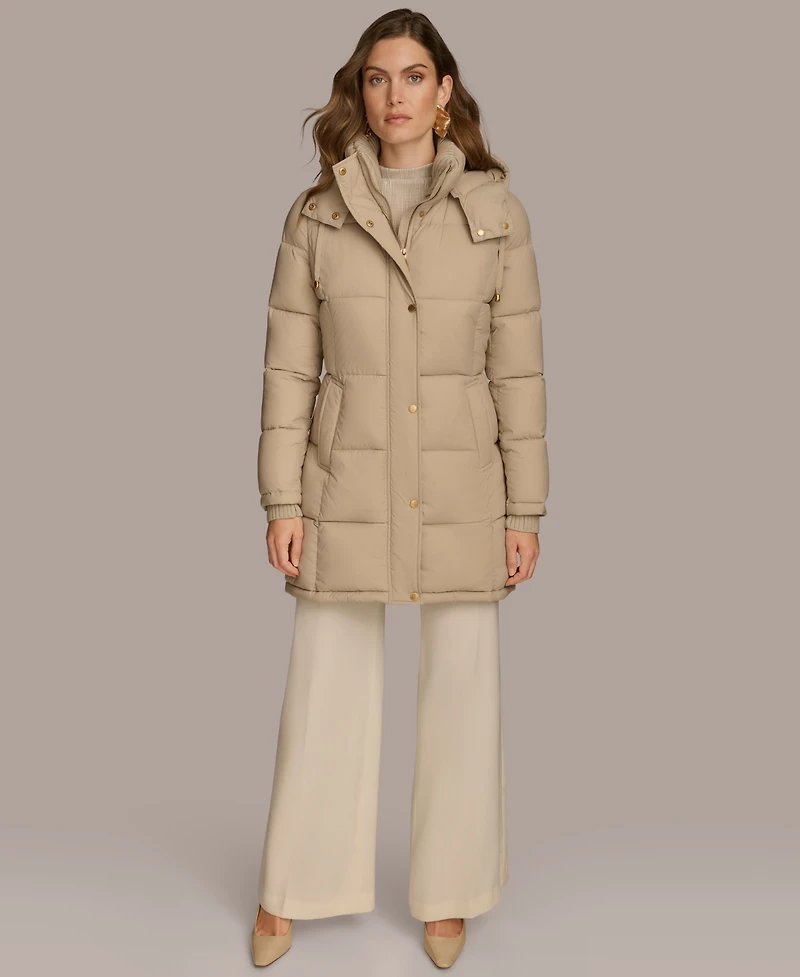 Donna Karan New York Women's Hooded Puffer Coat