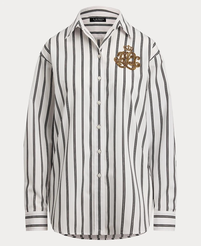 Lauren Ralph Women's Relaxed Fit Striped Shirt