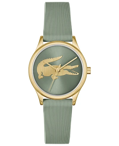 Lacoste Women's Crocodelle Green Silicone Strap Watch, 30mm