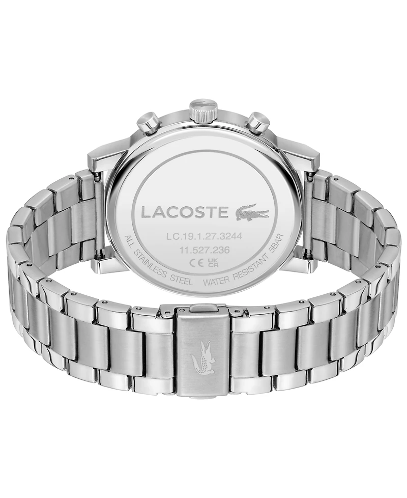 Lacoste Men's Replay Silver Tone Stainless Steel Bracelet Watch, 44mm