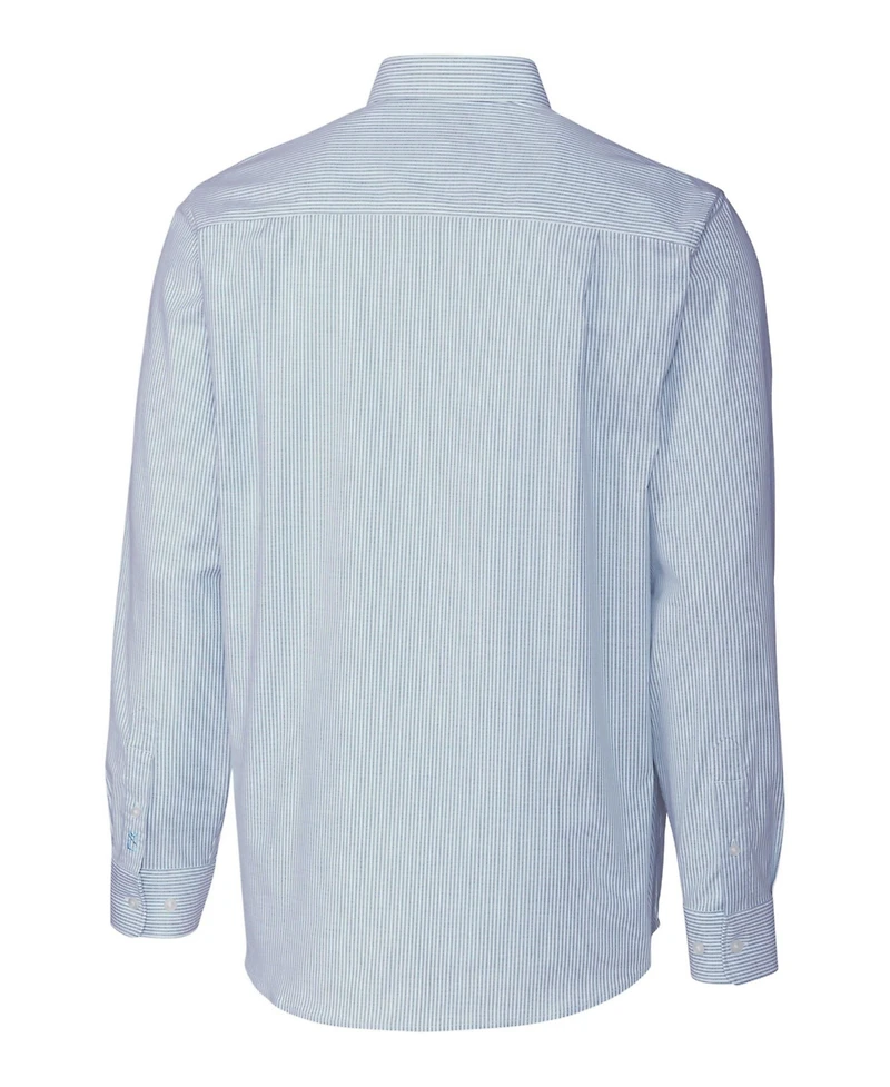 Cutter & Buck Stretch Oxford Stripe Mens Big and Tall Long Sleeve Dress Shirt