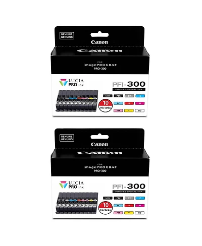 Canon 2 Pack Pfi-300 14.4ml 10 Color Ink Pack