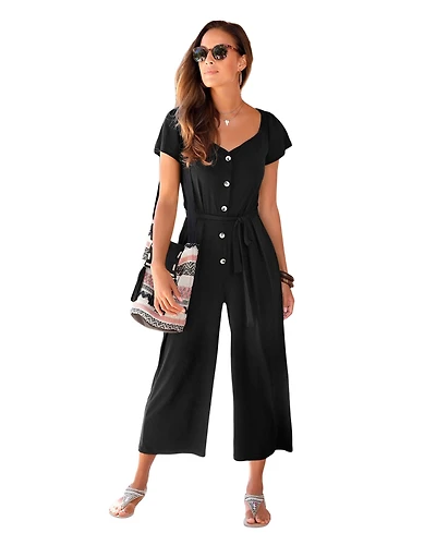 Lascana Women's Button Detail Jumpsuit