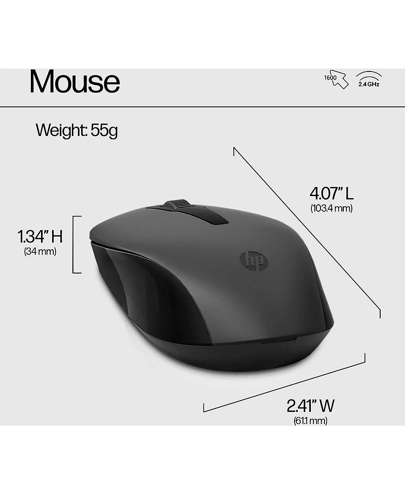 Hp 330 Wireless Chiclet Keyboard and Mouse Combo, Black