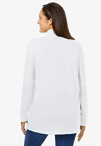 Woman Within Plus Perfect Long-Sleeve Turtleneck Tee