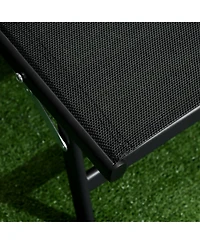 Outsunny 2 Piece Chaise Lounge Chair Pool Chairs with Wheels,