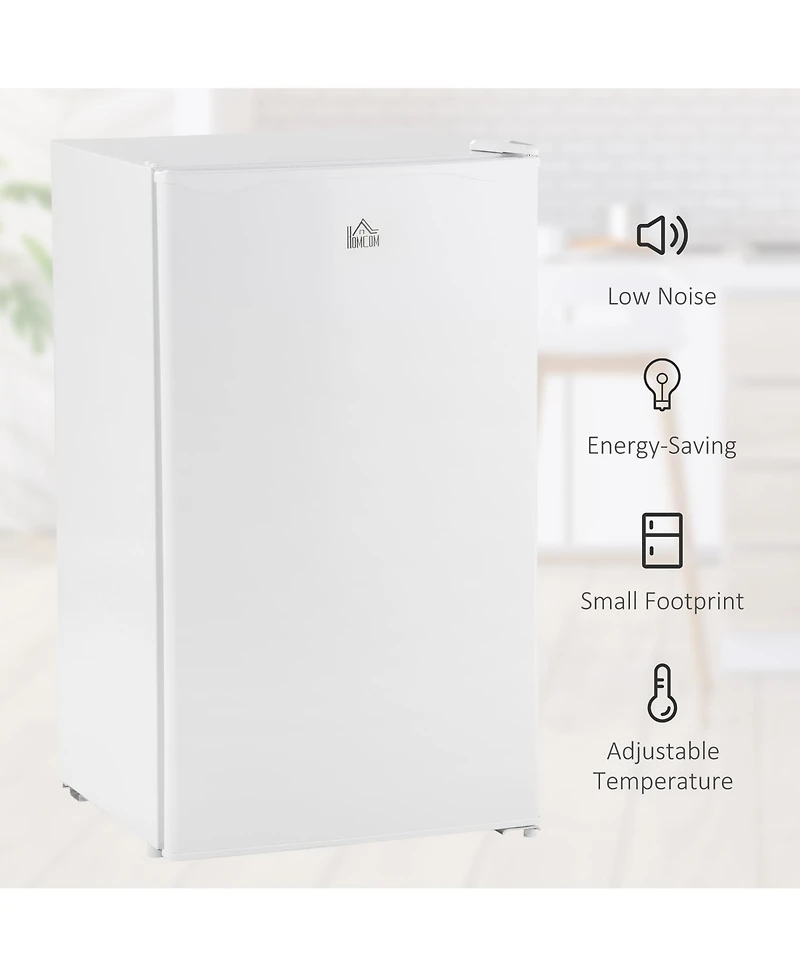 Homcom 3.2 Cu.Ft Compact Refrigerator with Adjustable Thermostat,