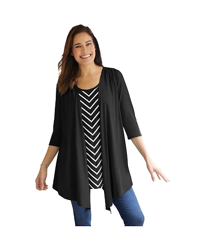 Woman Within Women's 7-Day Layered 2-In-1 Tunic