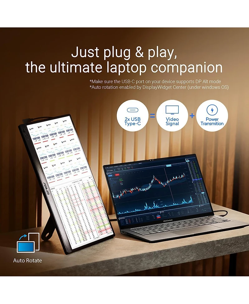 Asus ZenScreen MB169CK 15.6" 16:9 Full Hd Portable Usb-c Ips Led Monitor