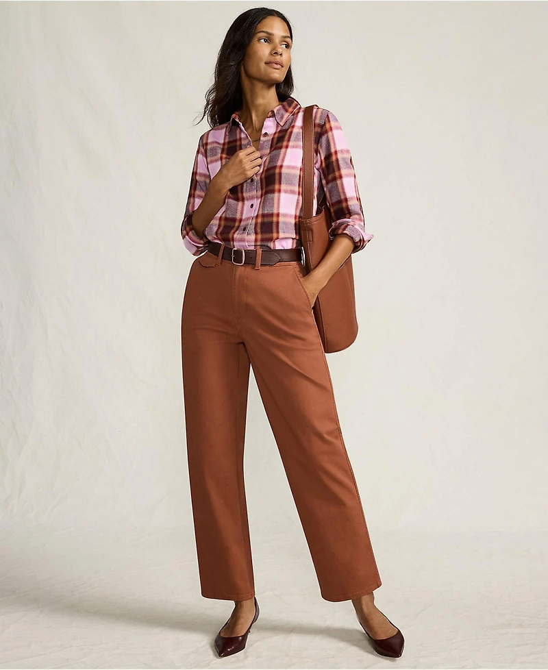 Lands' End Women's Chino High Rise Rail Straight Leg Pants