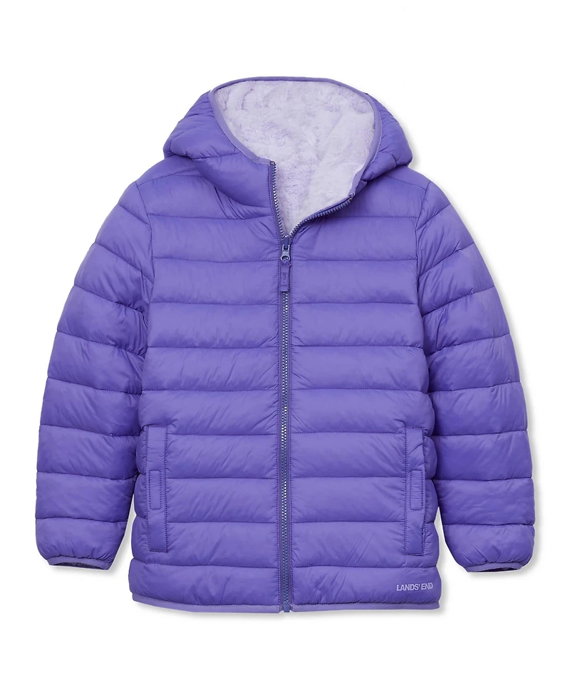 Lands' End Girls FeatherFree Reversible Hooded Jacket